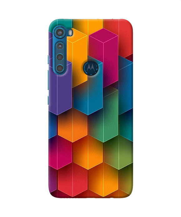 Abstract rectangle print Motorola One Fusion Plus Back Cover