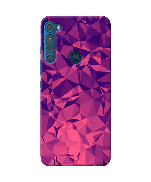 Abstract red blue shine Motorola One Fusion Plus Back Cover