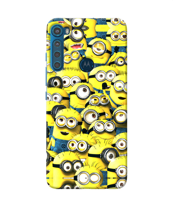 Minions mini crowd Motorola One Fusion Plus Back Cover