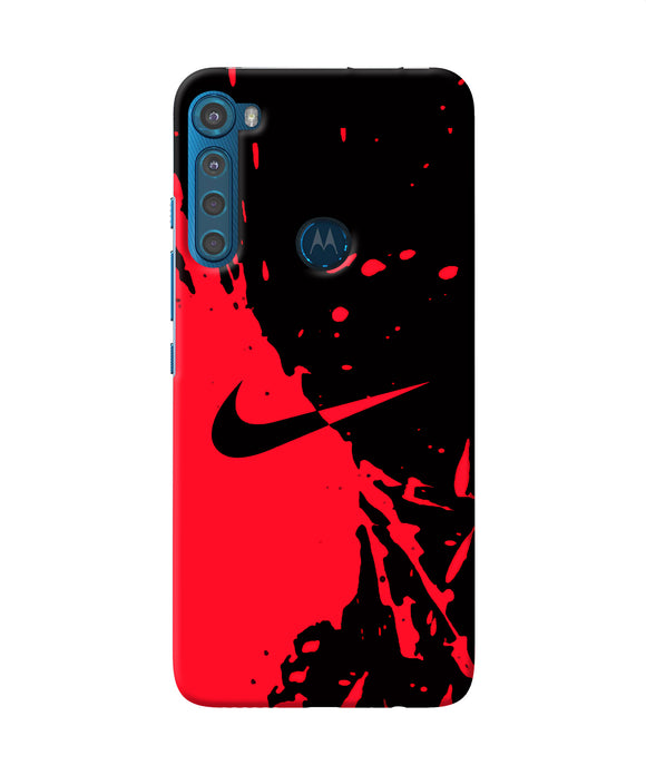 Nike red black poster Motorola One Fusion Plus Back Cover