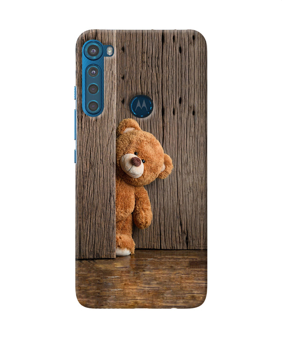 Teddy wooden Motorola One Fusion Plus Back Cover