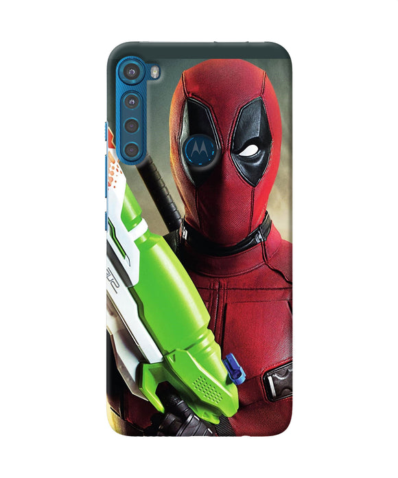 Deadpool funny gun Motorola One Fusion Plus Back Cover