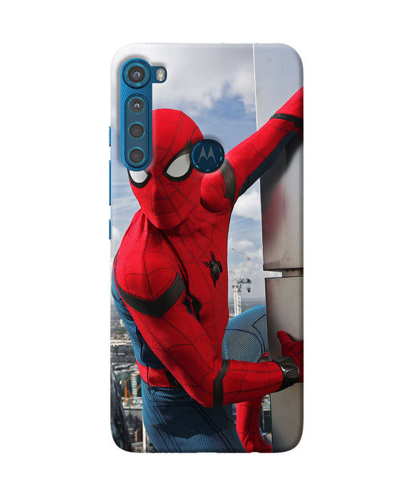 Spiderman on the wall Motorola One Fusion Plus Back Cover