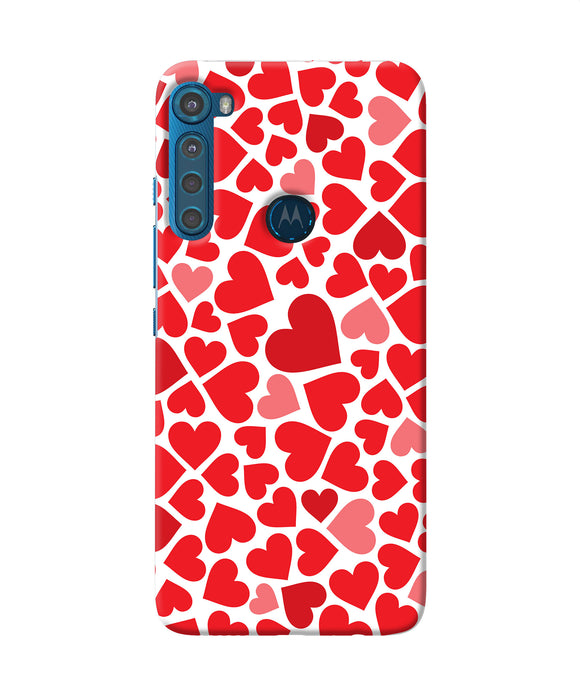 Red heart canvas print Motorola One Fusion Plus Back Cover