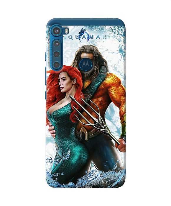 Aquaman couple water Motorola One Fusion Plus Back Cover
