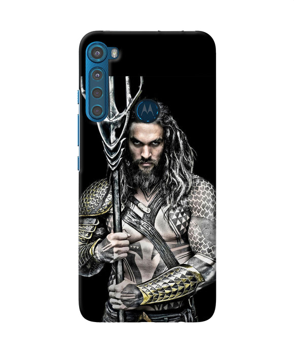 Aquaman trident black Motorola One Fusion Plus Back Cover