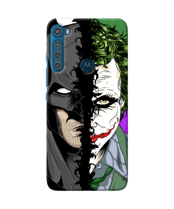 Batman vs joker half face Motorola One Fusion Plus Back Cover