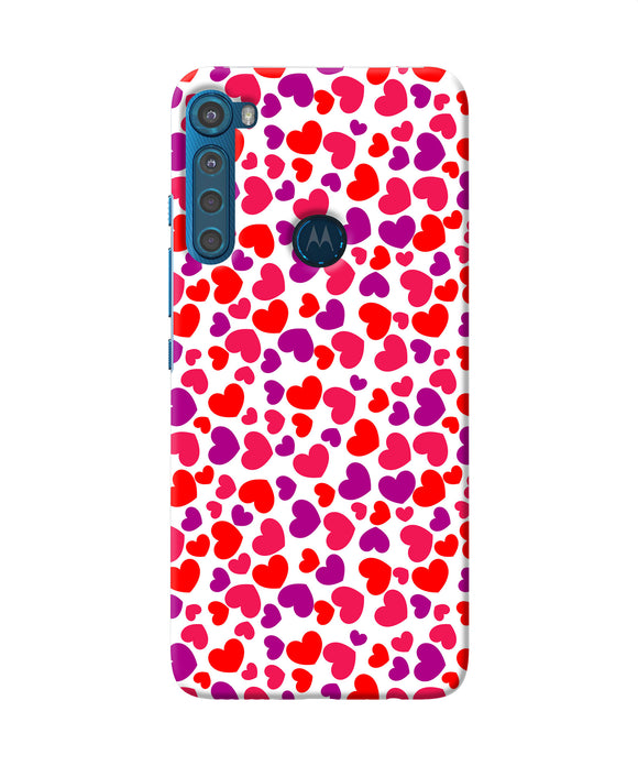 Red heart canvas print Motorola One Fusion Plus Back Cover