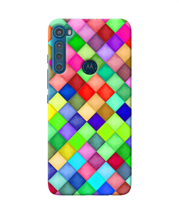 Abstract colorful squares Motorola One Fusion Plus Back Cover