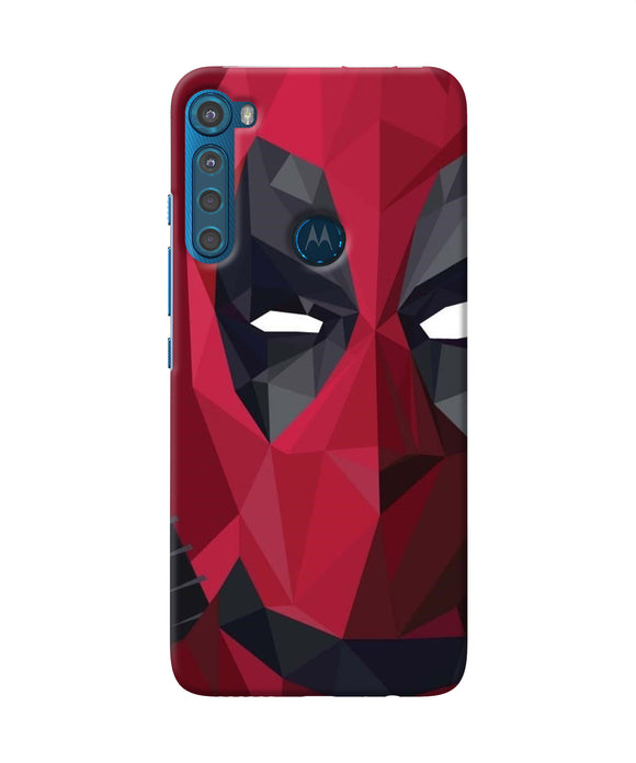 Abstract deadpool half mask Motorola One Fusion Plus Back Cover