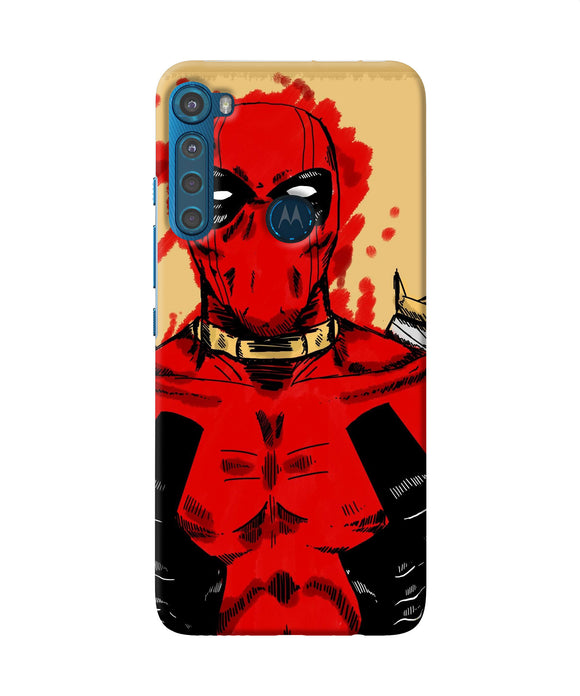 Blooded deadpool Motorola One Fusion Plus Back Cover