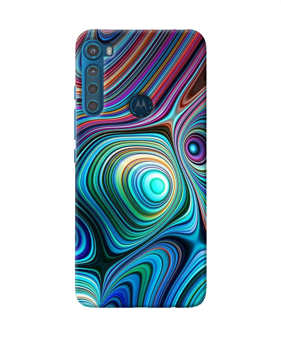 Abstract coloful waves Motorola One Fusion Plus Back Cover