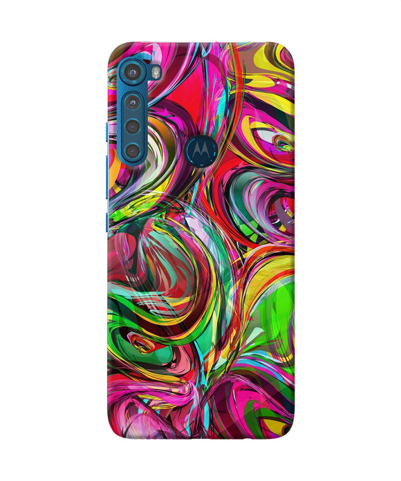 Abstract colorful ink Motorola One Fusion Plus Back Cover