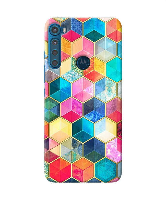 Abstract color box Motorola One Fusion Plus Back Cover