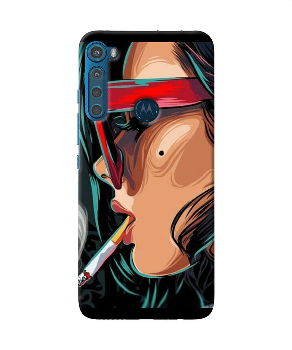 Smoking girl Motorola One Fusion Plus Back Cover