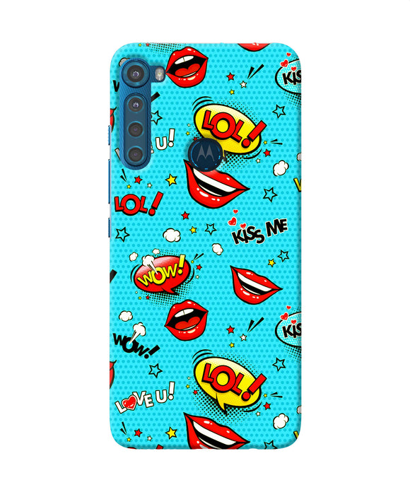 Lol lips print Motorola One Fusion Plus Back Cover