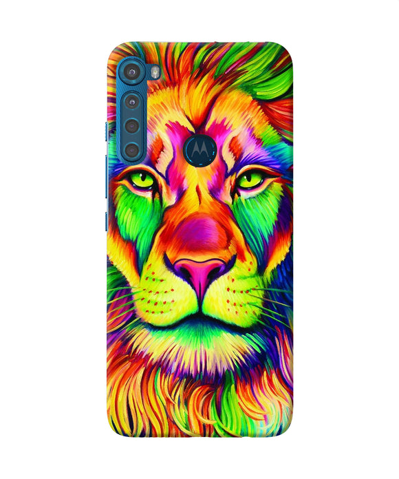 Lion color poster Motorola One Fusion Plus Back Cover