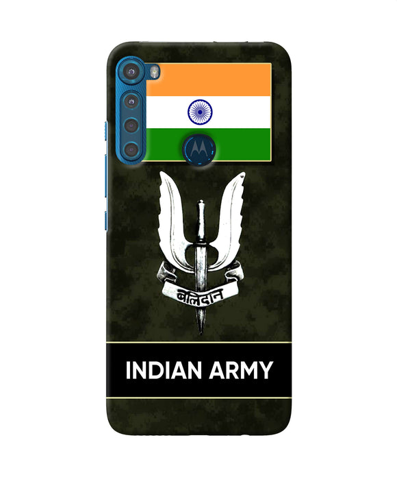 Indian flag balidan logo Motorola One Fusion Plus Back Cover