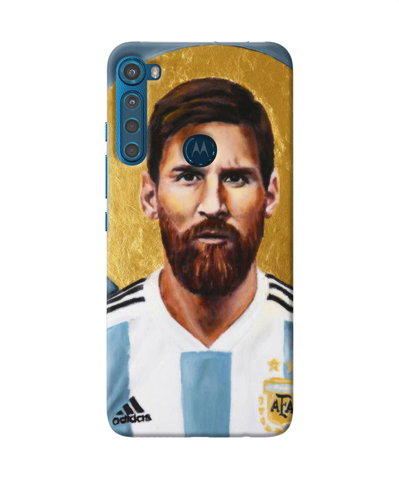 Messi face Motorola One Fusion Plus Back Cover