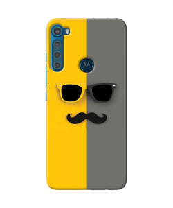 Mustache glass Motorola One Fusion Plus Back Cover