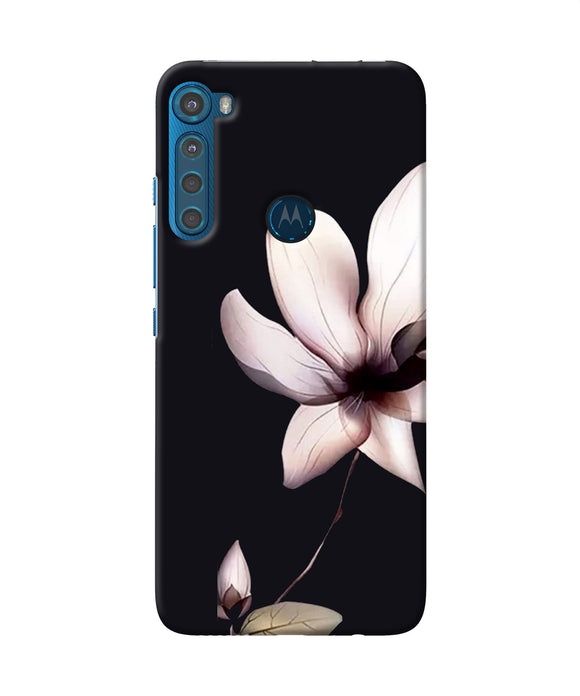 Flower white Motorola One Fusion Plus Back Cover