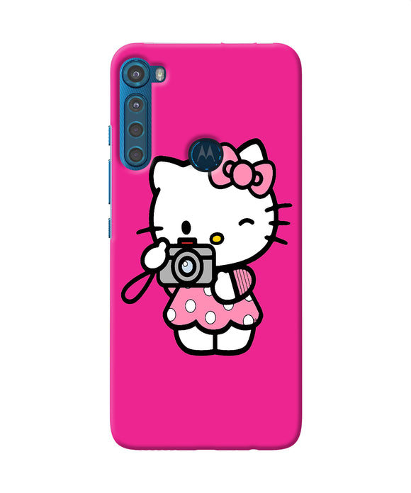Hello kitty cam pink Motorola One Fusion Plus Back Cover