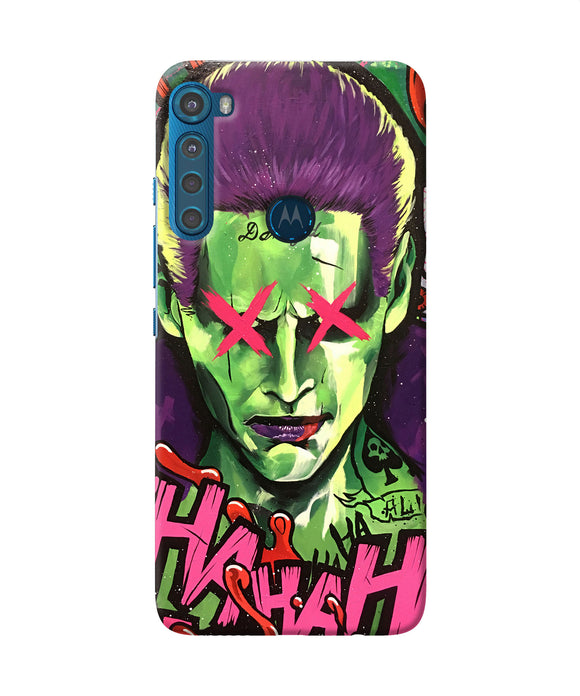 Damaged joker anim Motorola One Fusion Plus Back Cover