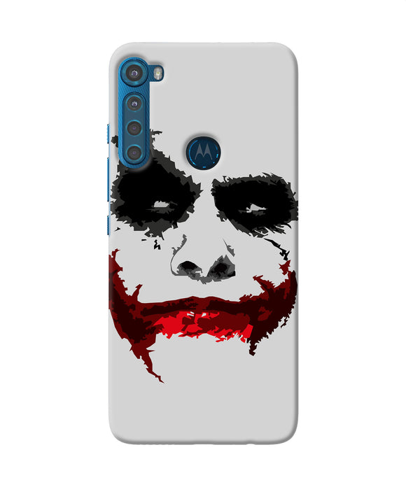 Joker dark knight red smile Motorola One Fusion Plus Back Cover