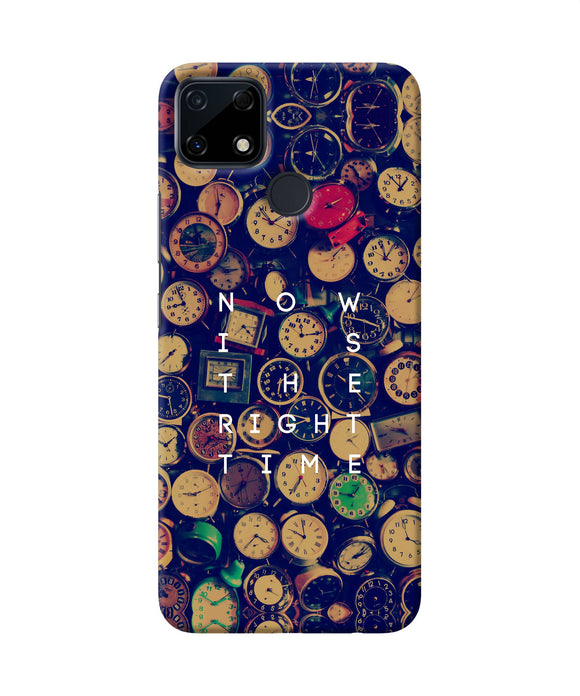 Now is the Right Time Quote Realme Narzo 30A Back Cover