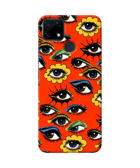 Abstract eyes pattern Realme Narzo 30A Back Cover