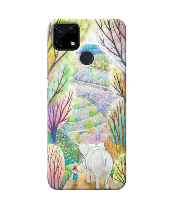Natual elephant girl Realme Narzo 30A Back Cover