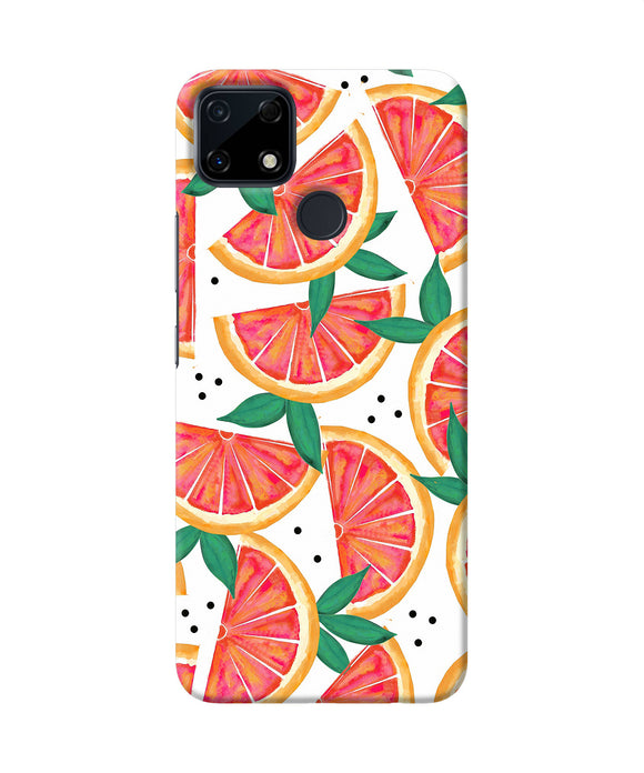 Abstract orange print Realme Narzo 30A Back Cover