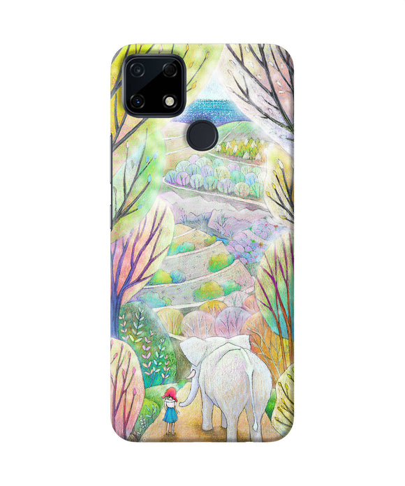 Natual elephant girl Realme Narzo 30A Back Cover