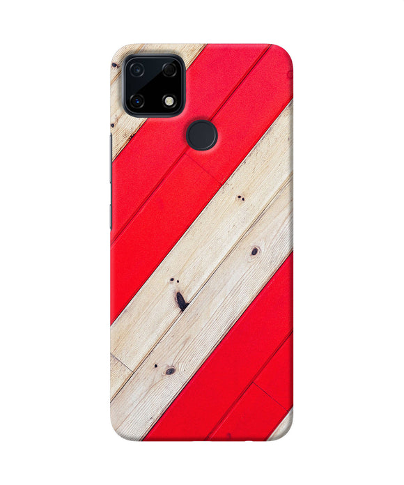 Abstract red brown wooden Realme Narzo 30A Back Cover
