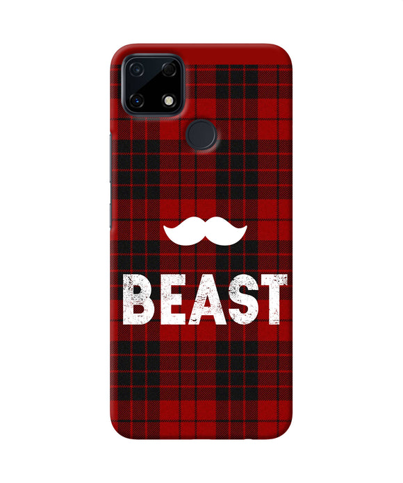 Beast red square Realme Narzo 30A Back Cover