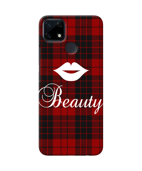 Beauty red square Realme Narzo 30A Back Cover
