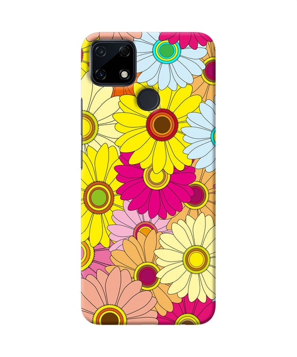 Abstract colorful flowers Realme Narzo 30A Back Cover