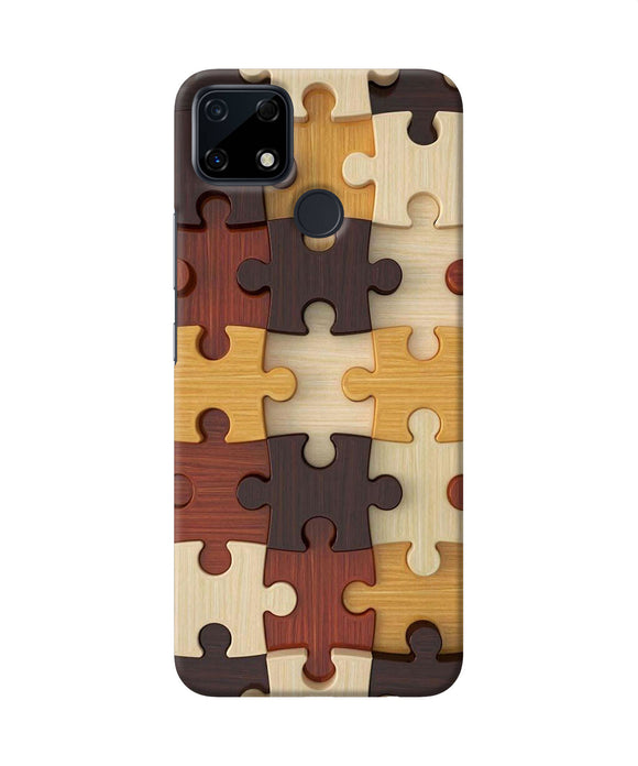 Wooden puzzle Realme Narzo 30A Back Cover