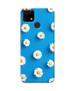 White flowers Realme Narzo 30A Back Cover