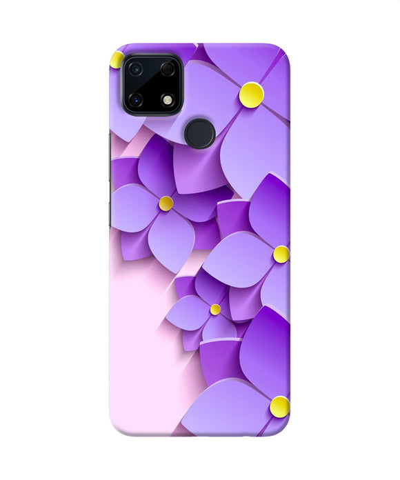 Violet flower craft Realme Narzo 30A Back Cover