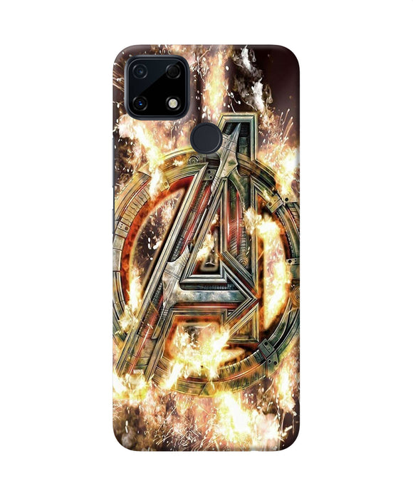 Avengers burning logo Realme Narzo 30A Back Cover