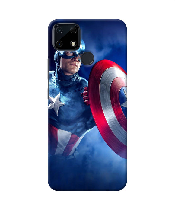 Captain america on sky Realme Narzo 30A Back Cover