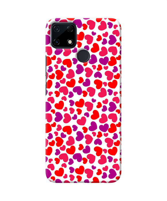 Red heart canvas print Realme Narzo 30A Back Cover