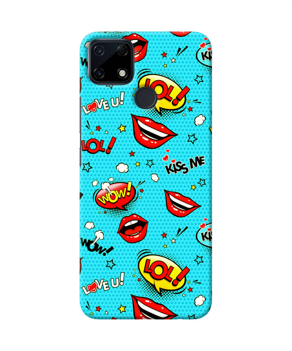 Lol lips print Realme Narzo 30A Back Cover