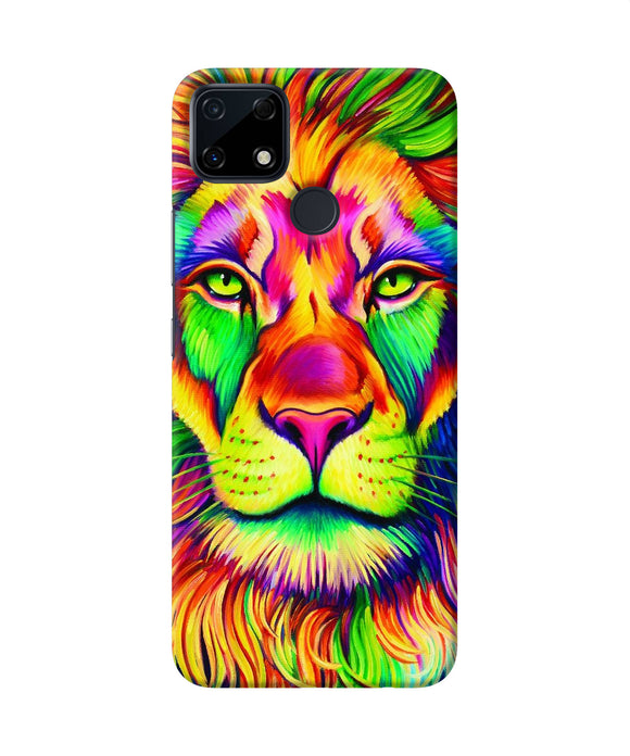 Lion color poster Realme Narzo 30A Back Cover