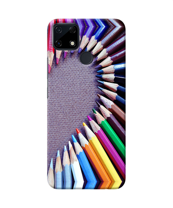 Color pencil half heart Realme Narzo 30A Back Cover