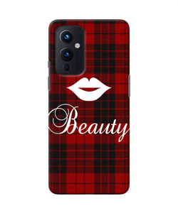 Beauty red square Oneplus 9 Back Cover