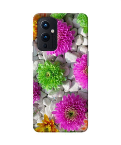 Natural flower stones Oneplus 9 Back Cover