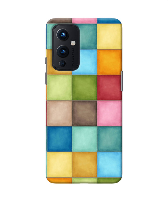 Abstract colorful squares Oneplus 9 Back Cover