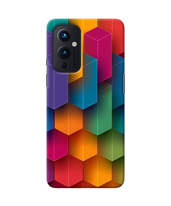 Abstract rectangle print Oneplus 9 Back Cover